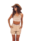 Crop Top Celeit Embossing