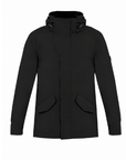 Mens black jacket with removable hood Holmium