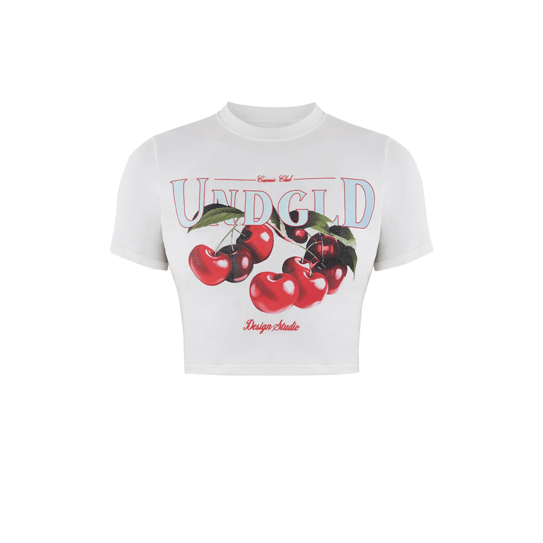 Crop Top Undergold Basics Cherries Baby Tee