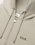 Hoodie Balr Q-series Regular Fit Zip Through Silver Lining