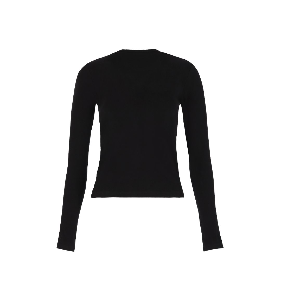 Rib Long Sleeve Black