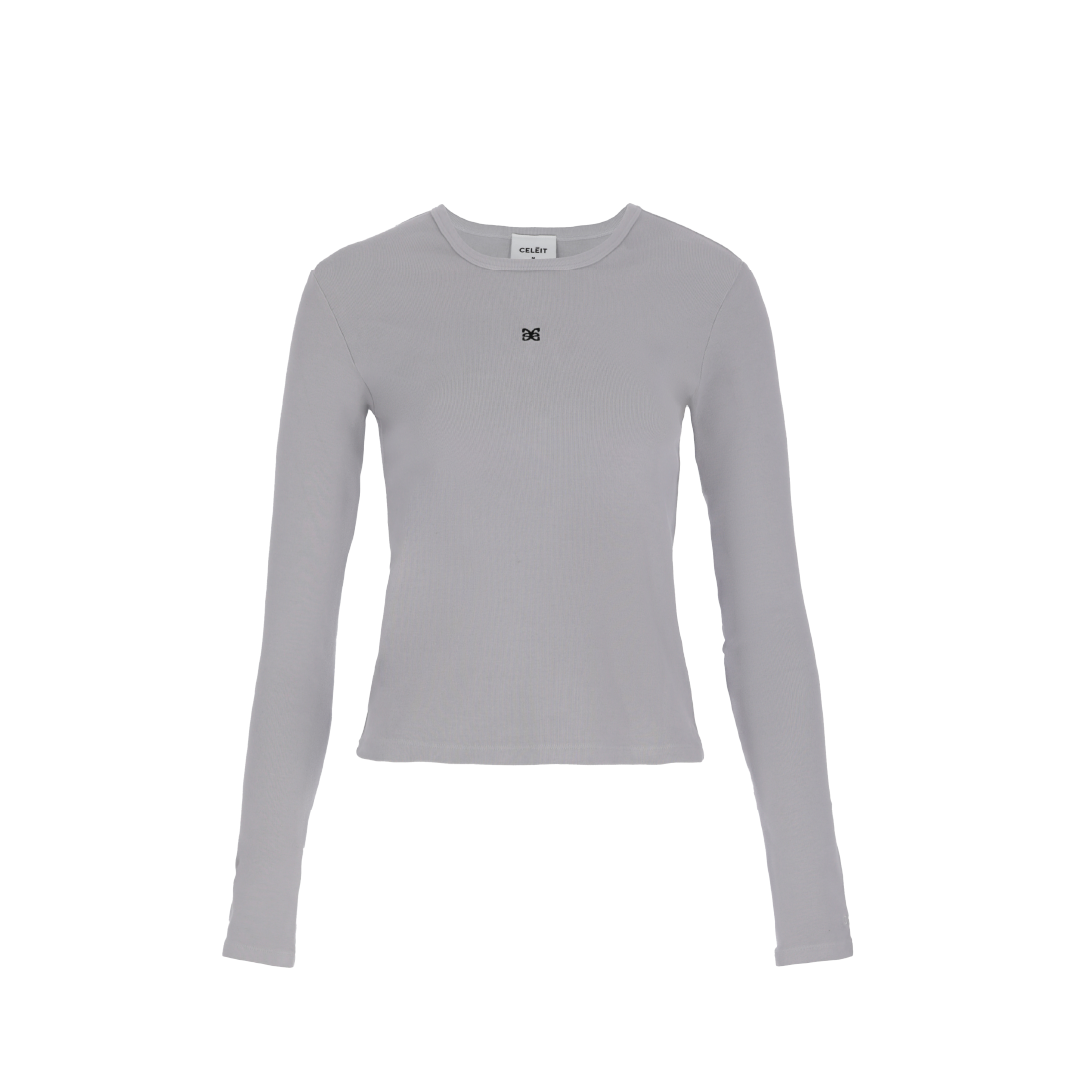 Rib Long Sleeve Grey