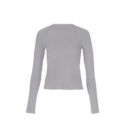 Rib Long Sleeve Grey