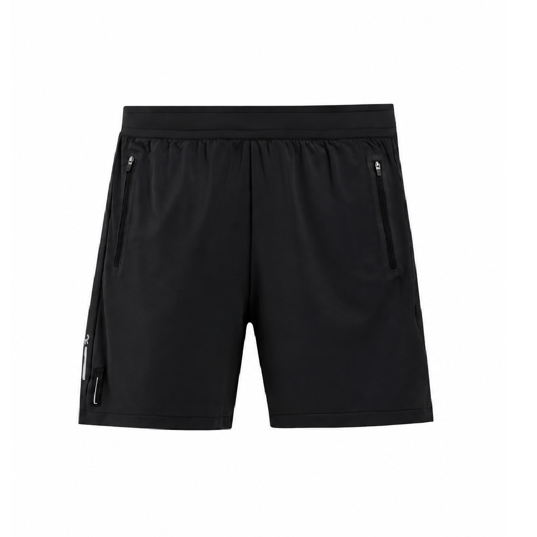 Remanence - Mens black shorts with biker Snap - Color Black