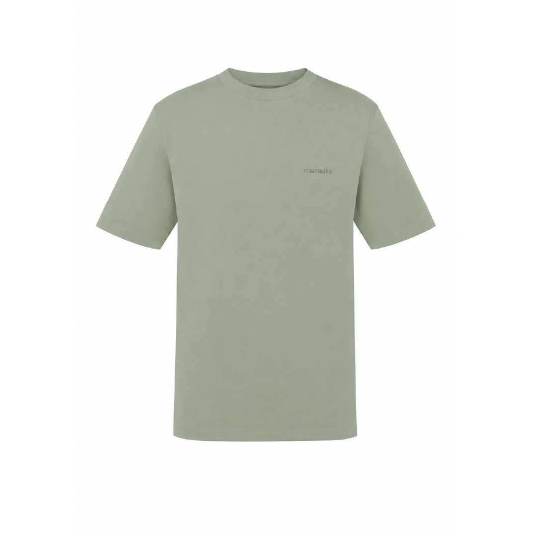 Camiseta Remanence Verde Grisáceo  semi fitted Peak