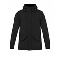 Mens black jacket with removable hood Holmium