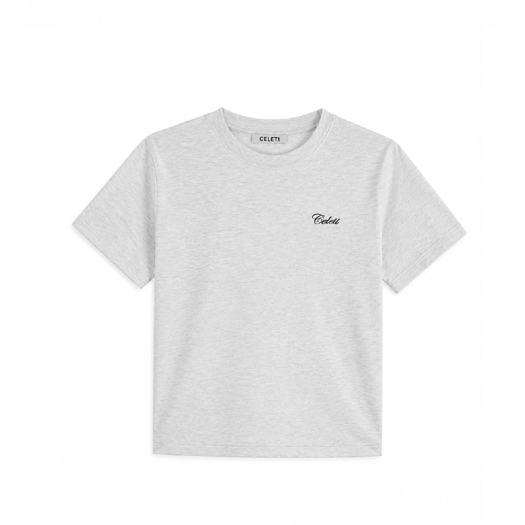 CELEIT SCRIPT TEE GREY