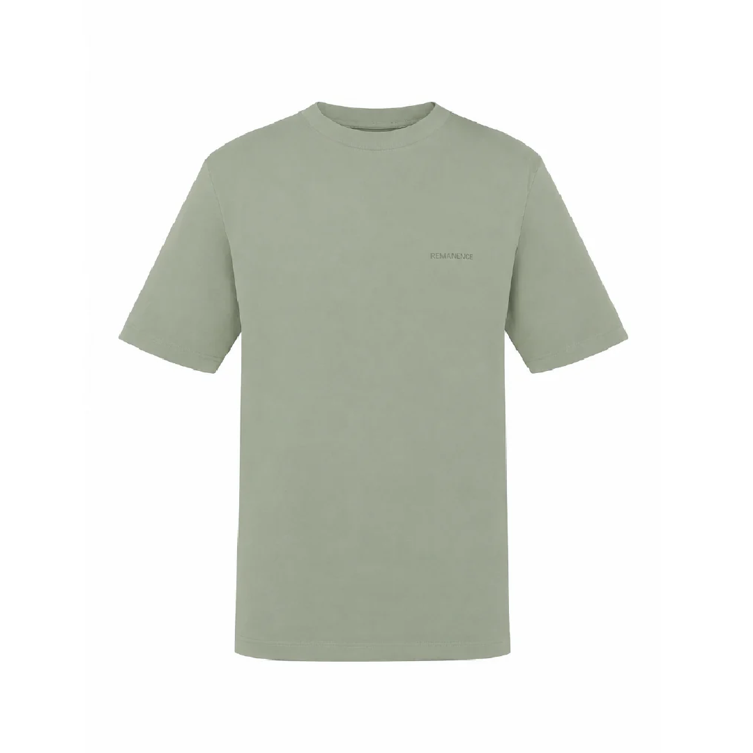 Camiseta Remanence Verde Grisáceo  semi fitted Peak